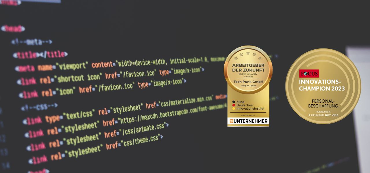 Alles was du über die Tech Punk GmbH wissen musst Monitor mit Code und Innovation Champion 2023